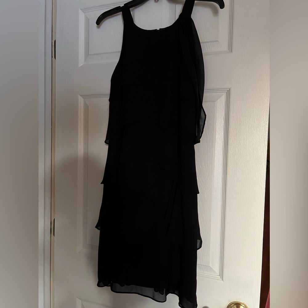 Black layered look dress